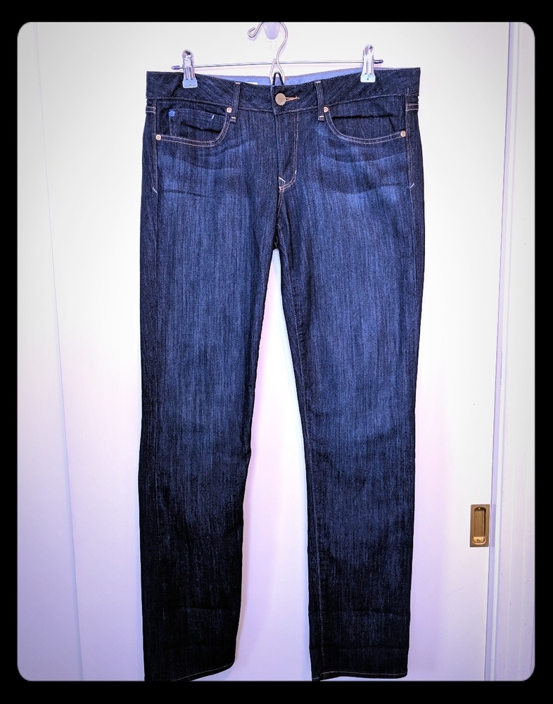 Gap 1969 Real straight dark denim jeans